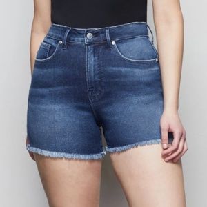 Good American Frayed Denim Shorts